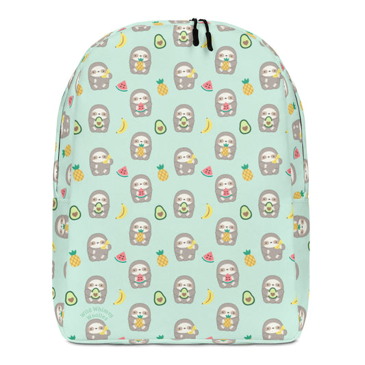 Fruit Sloth Minimalist Backpack - Green: Default Title