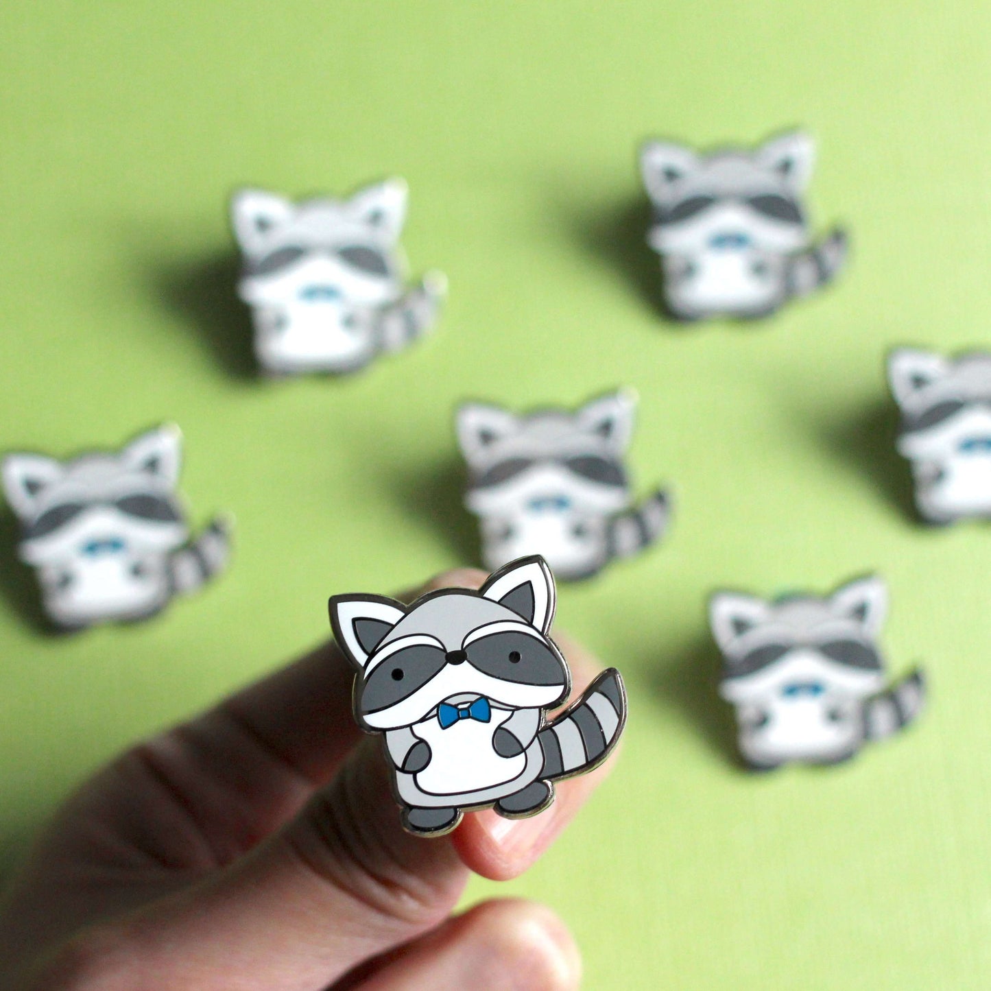 B-grade - Raccoon Enamel Pin - Cute Animal Pin - Trash Panda Pin by Wild Whimsy Woolies