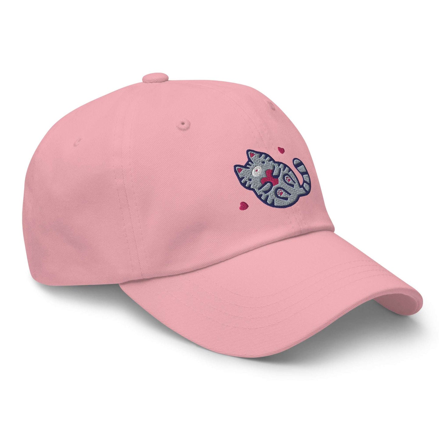 Embroidered Grey Tabby Cat Baseball Cap