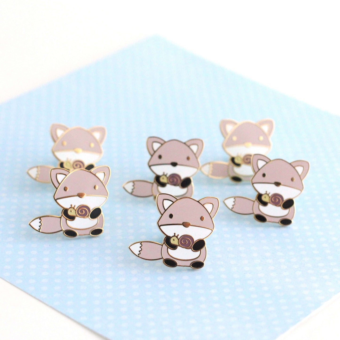 Fox and Snail Enamel Pin (Pink Variant) - Cute Pin - Animal Gift by Wild Whimsy Woolies