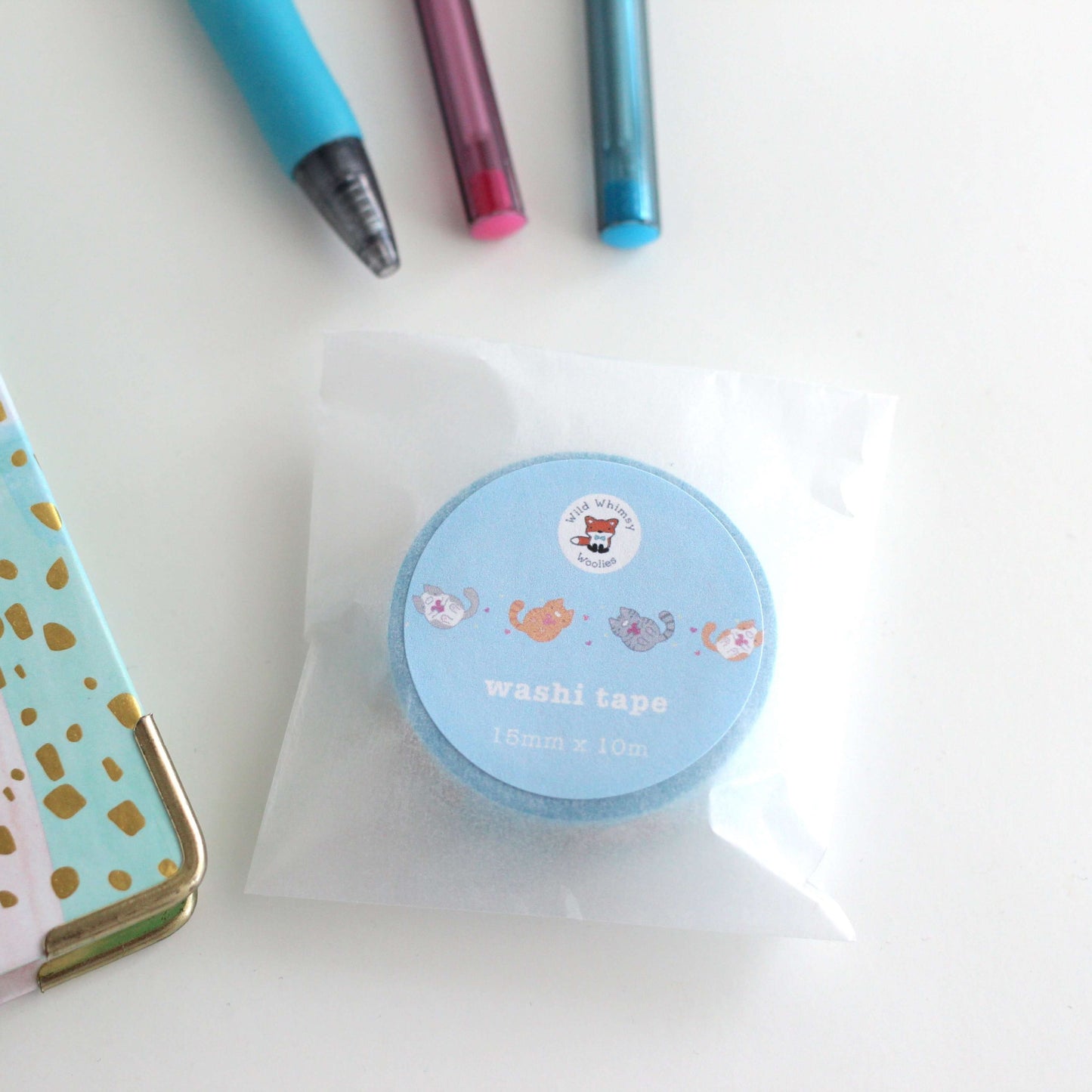 Love Cats Washi Tape - Cute Stationery - Kitten Washi Tape