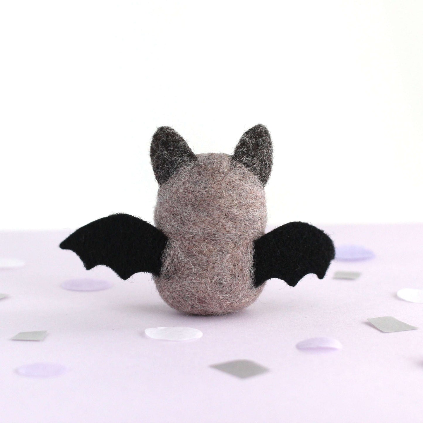 Needle Felted Bat (Dusty Grey)