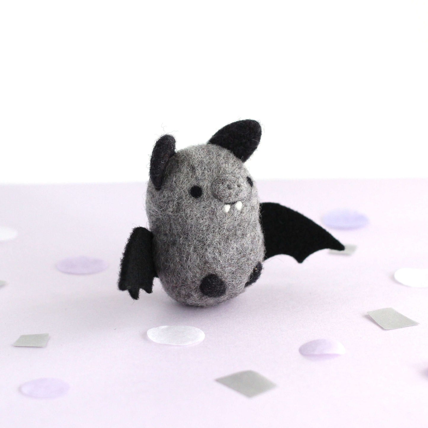 Needle Felted Bat (Grey)