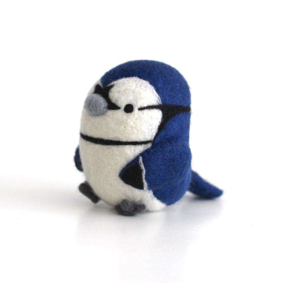 Needle Felted Bluejay by Wild Whimsy Woolies