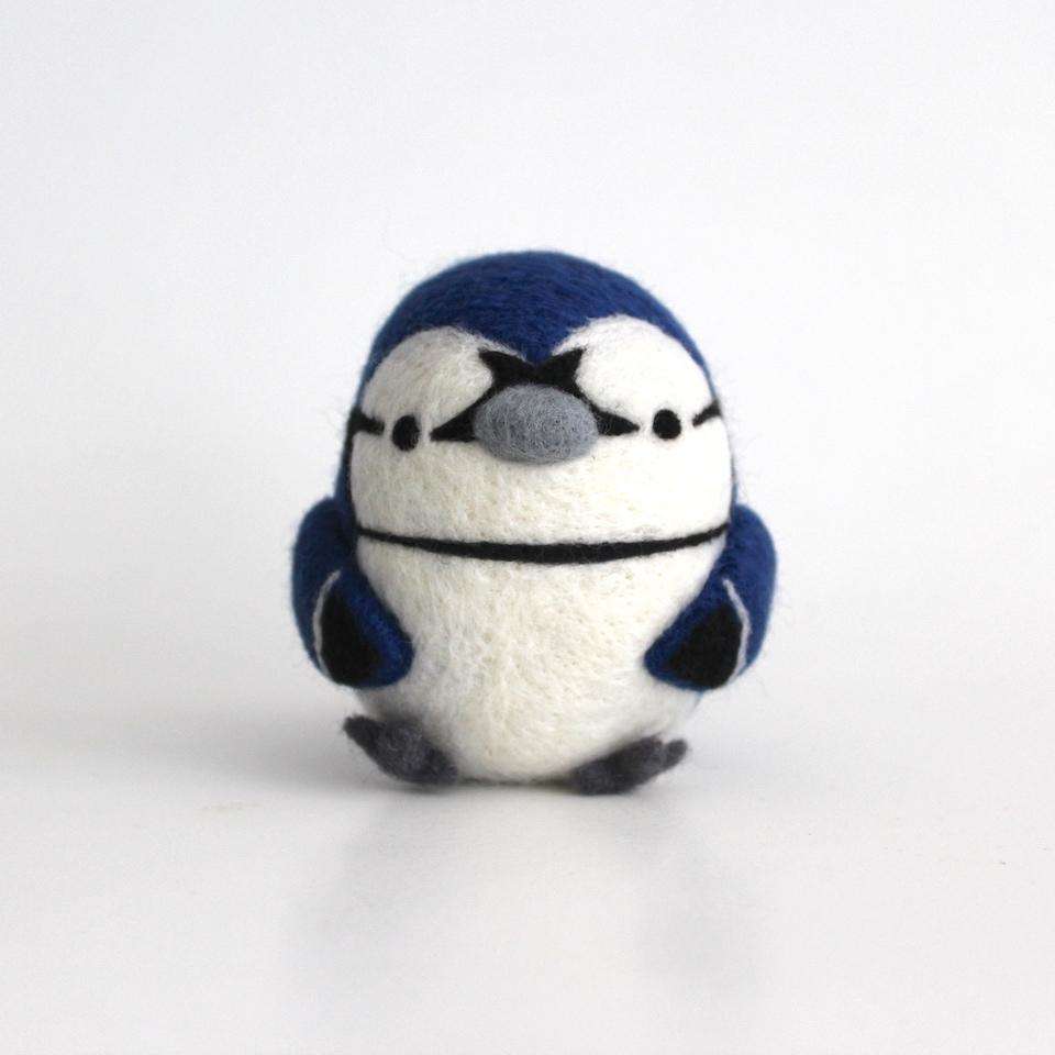 Needle Felted Bluejay by Wild Whimsy Woolies