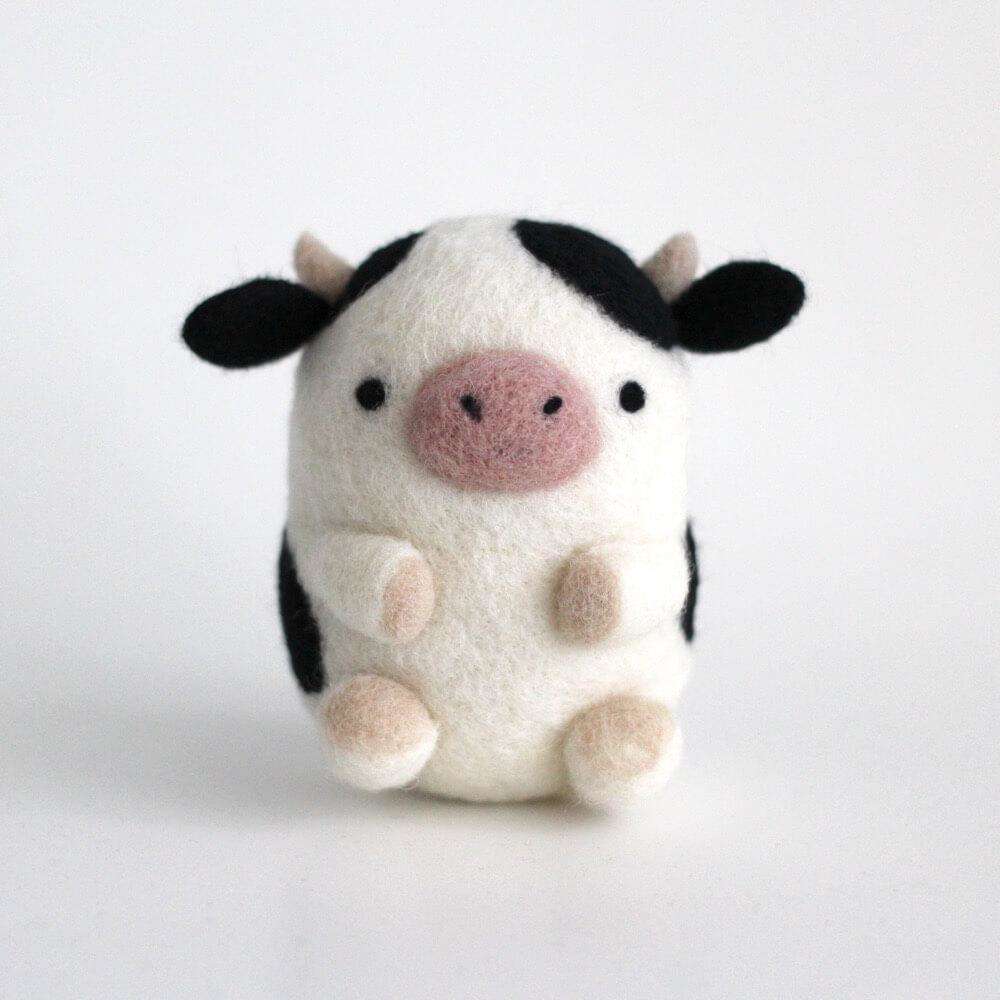 Needle Felted Cow