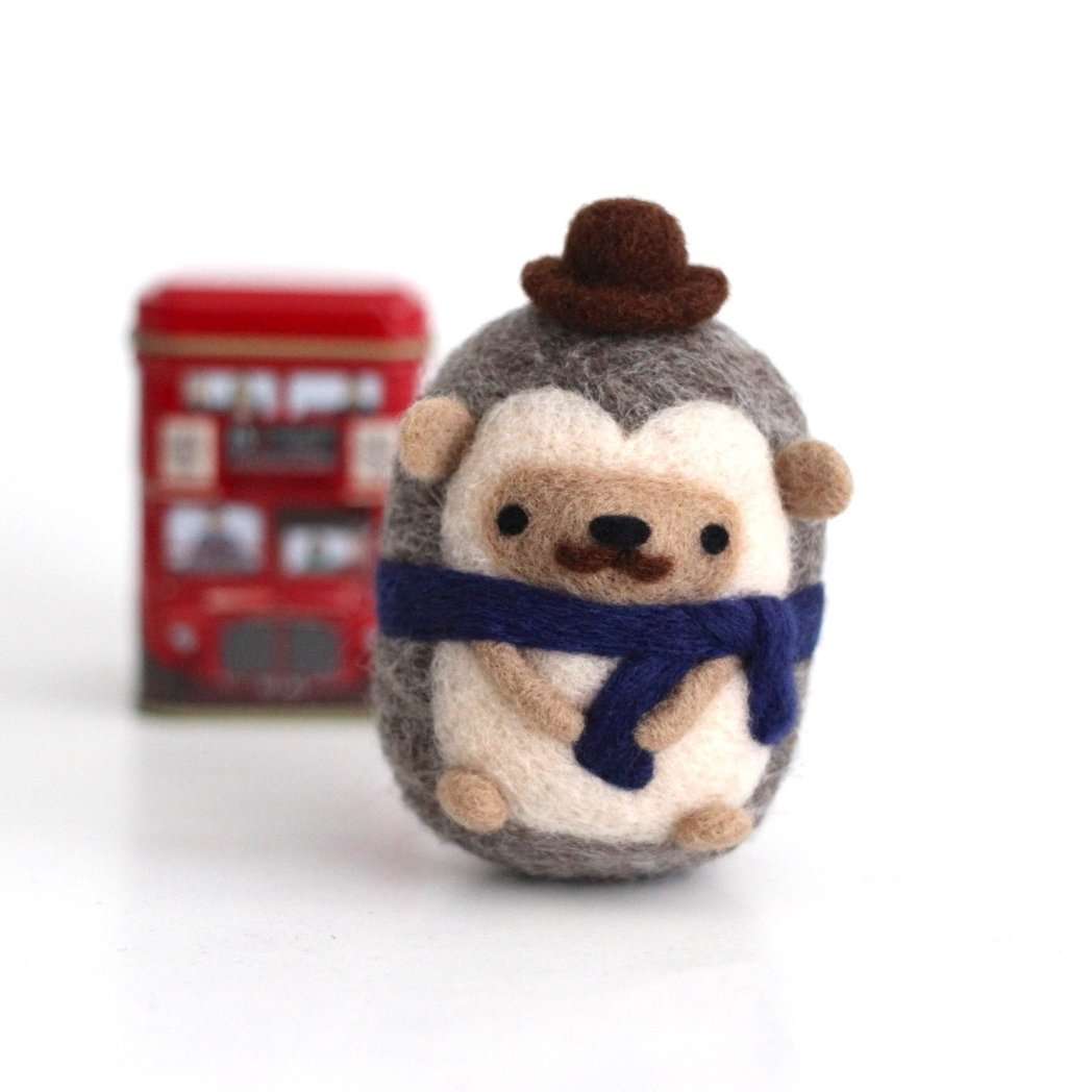 Needle Felted Dr. Hedgie Watson