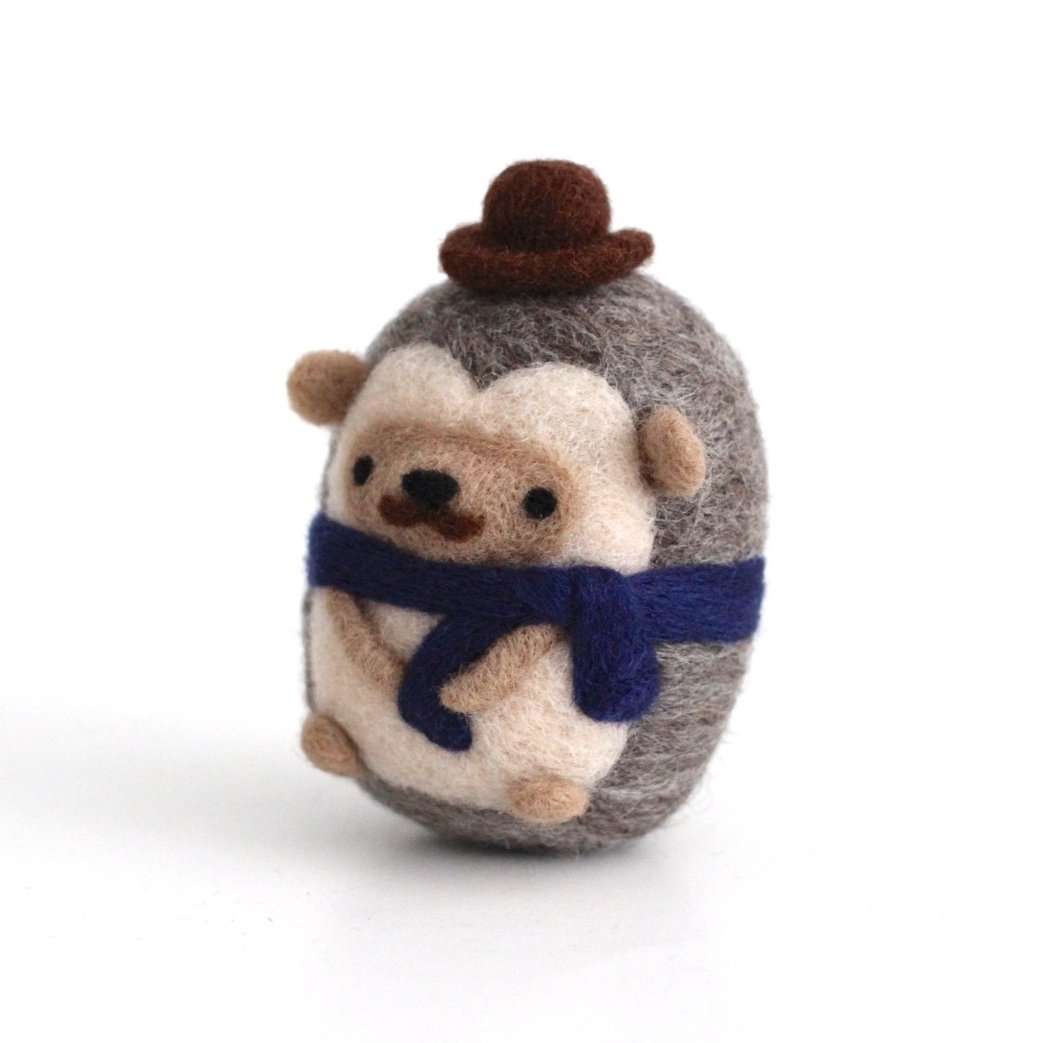 Needle Felted Dr. Hedgie Watson
