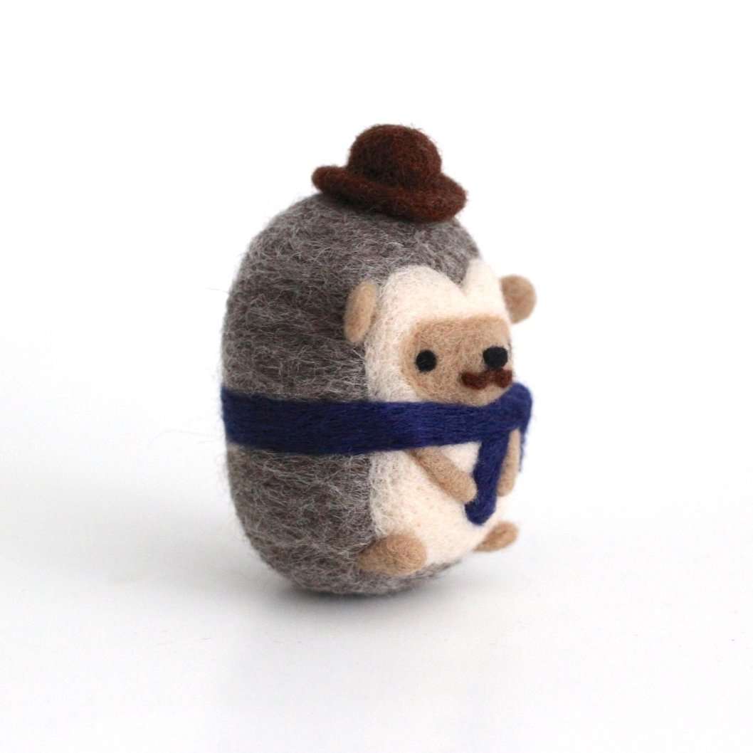 Needle Felted Dr. Hedgie Watson