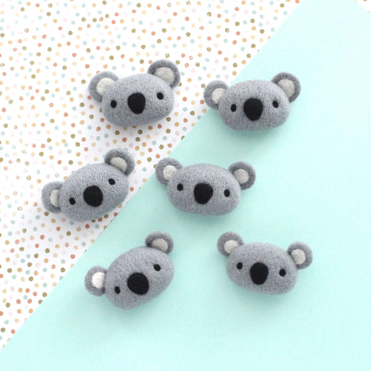 Needle Felted Koala Brooch or Magnet