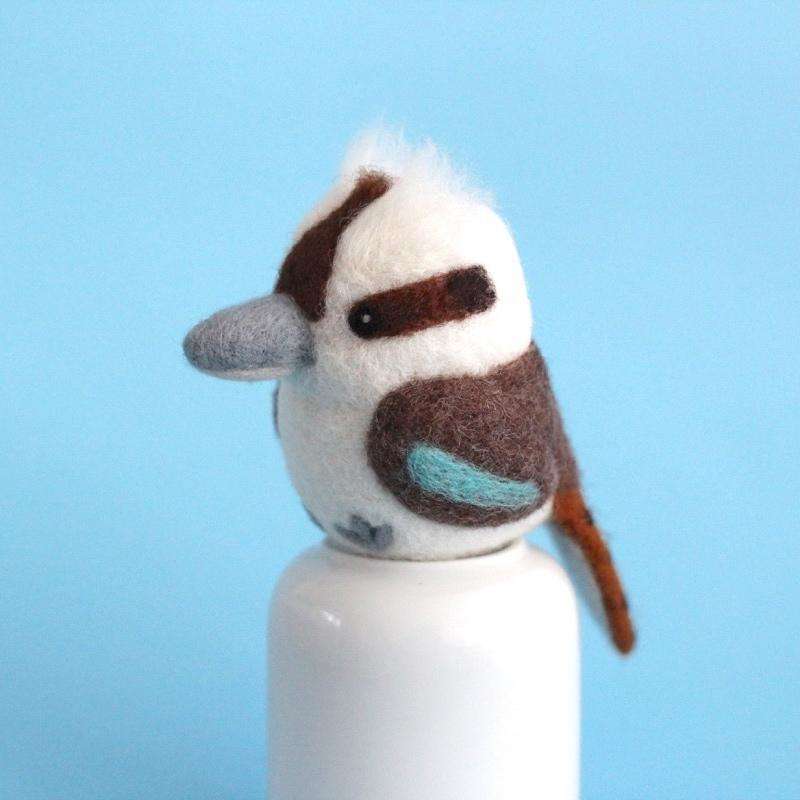 Needle Felted Kookaburra Hanging Ornament by Wild Whimsy Woolies