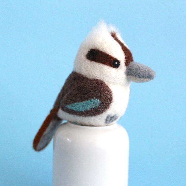 Needle Felted Kookaburra Hanging Ornament by Wild Whimsy Woolies