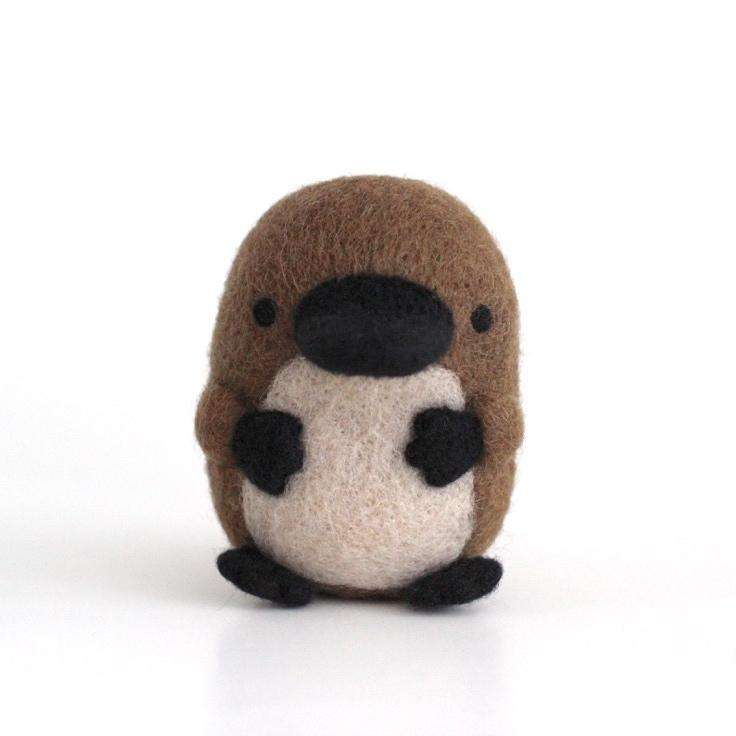 Needle Felted Platypus w/ Black Details