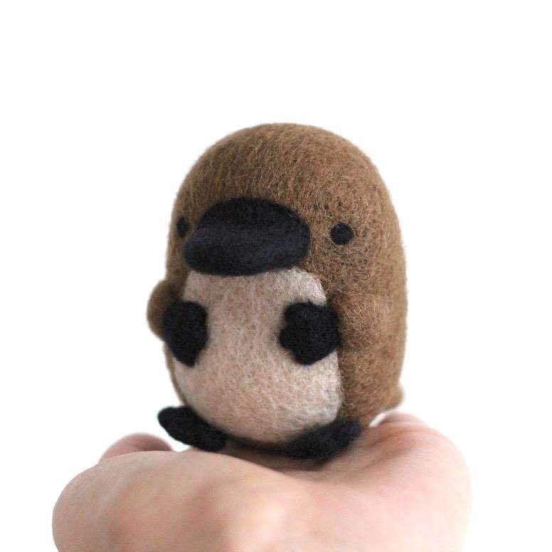 Needle Felted Platypus w/ Black Details
