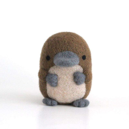 Needle Felted Platypus w/ Grey Details