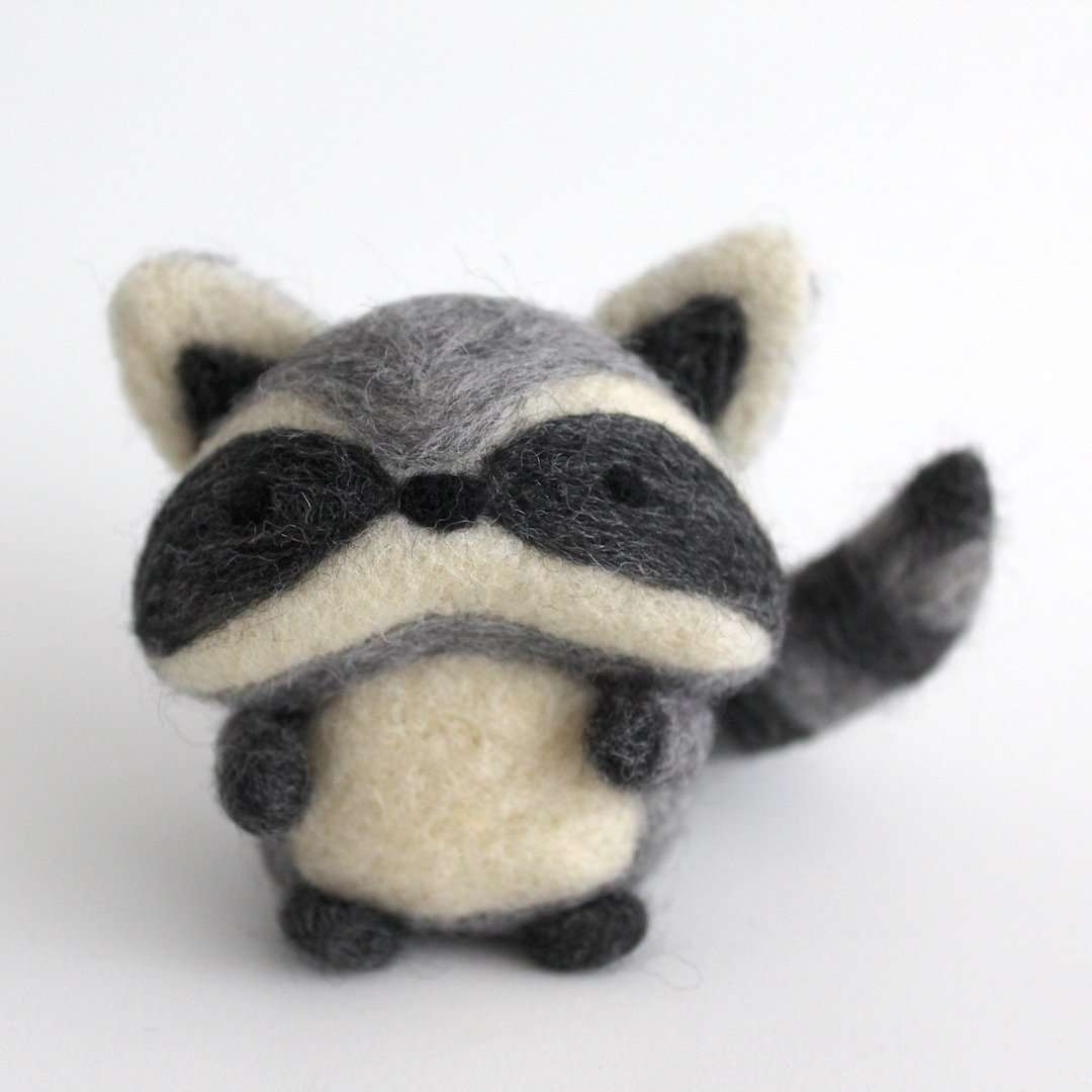 Needle Felted Raccoon