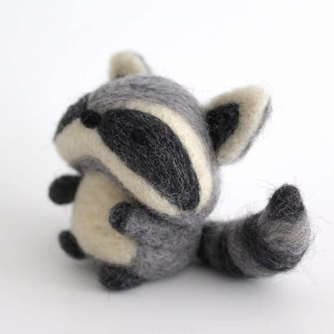 Needle Felted Raccoon