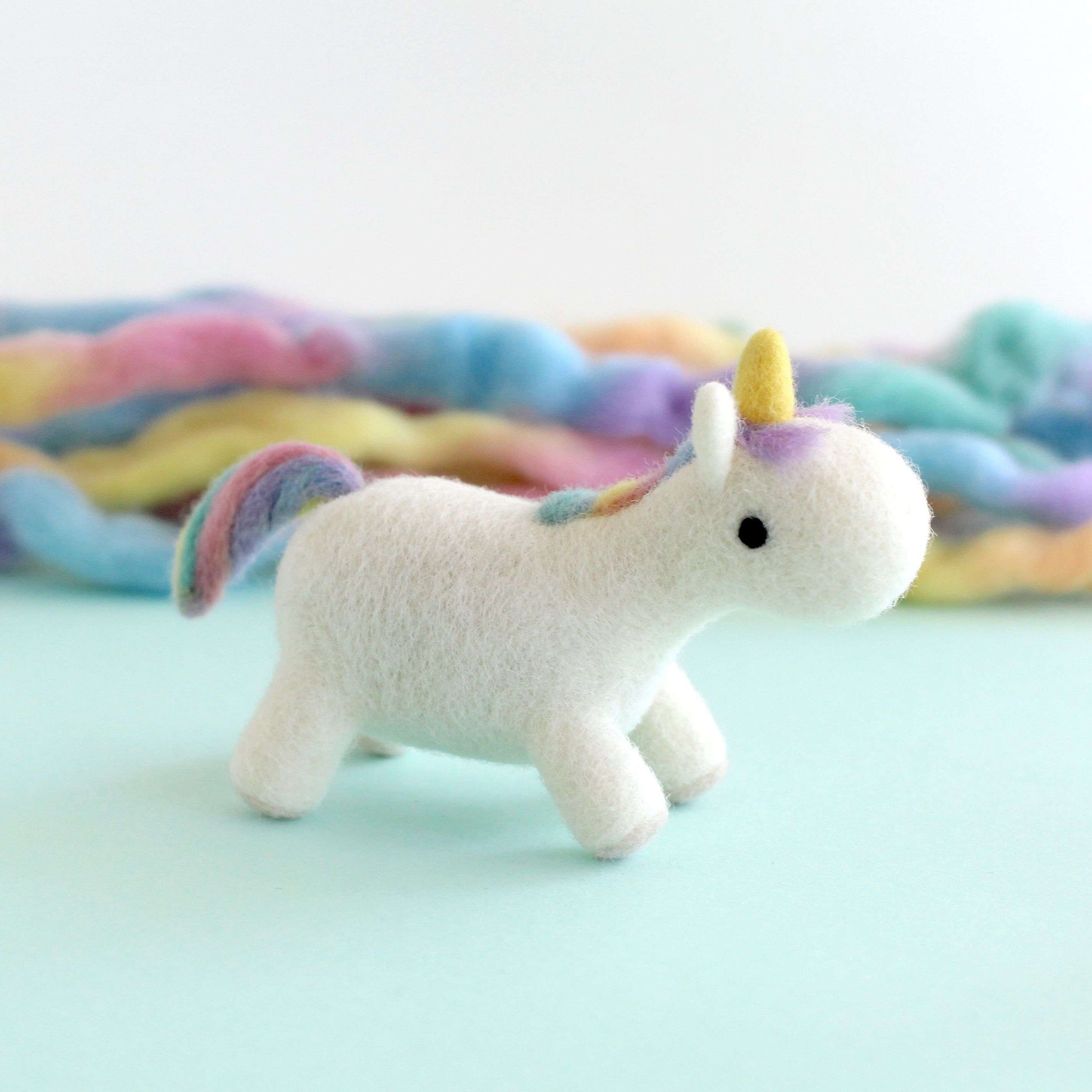 Needle Felted Rainbow Unicorn