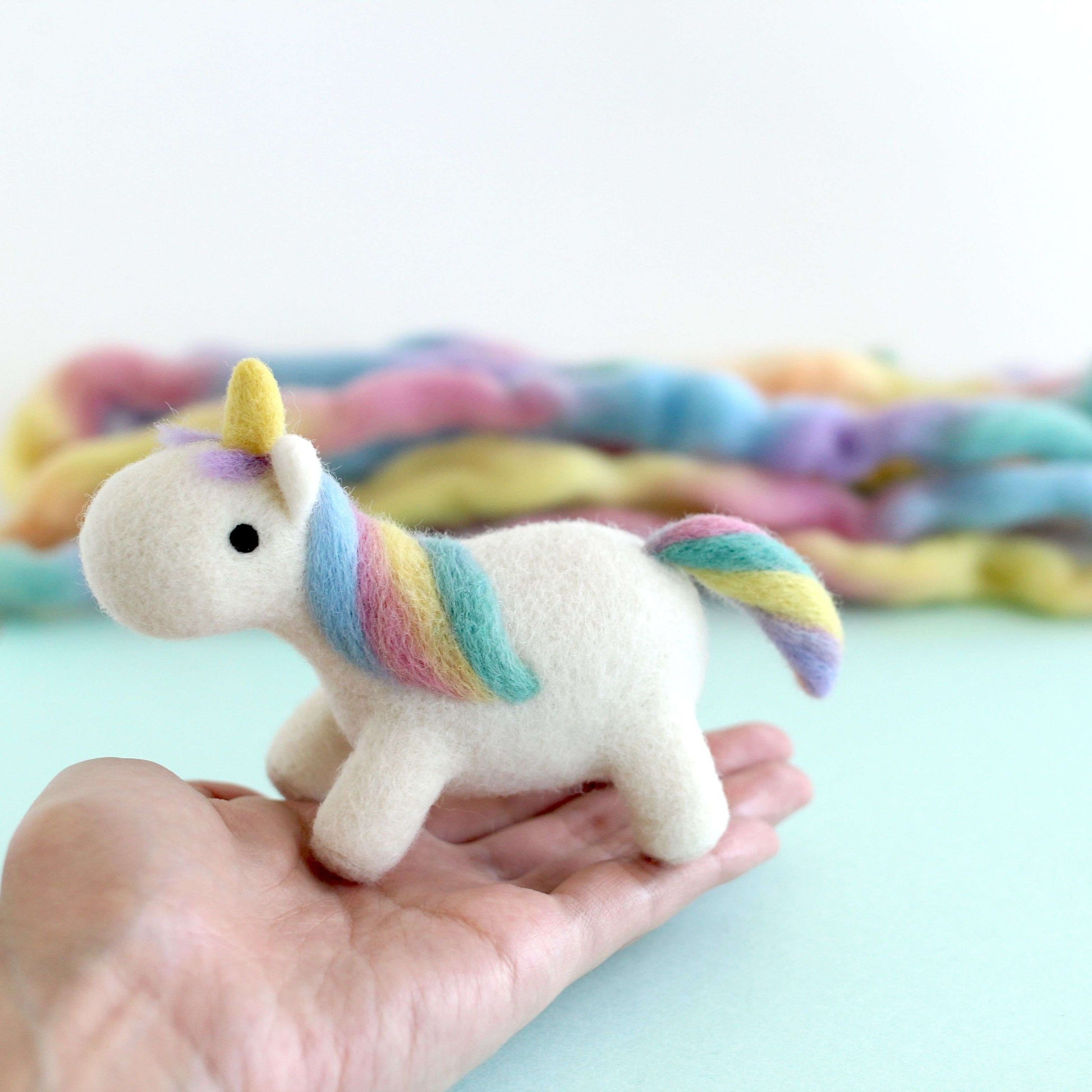 Needle Felted Rainbow Unicorn