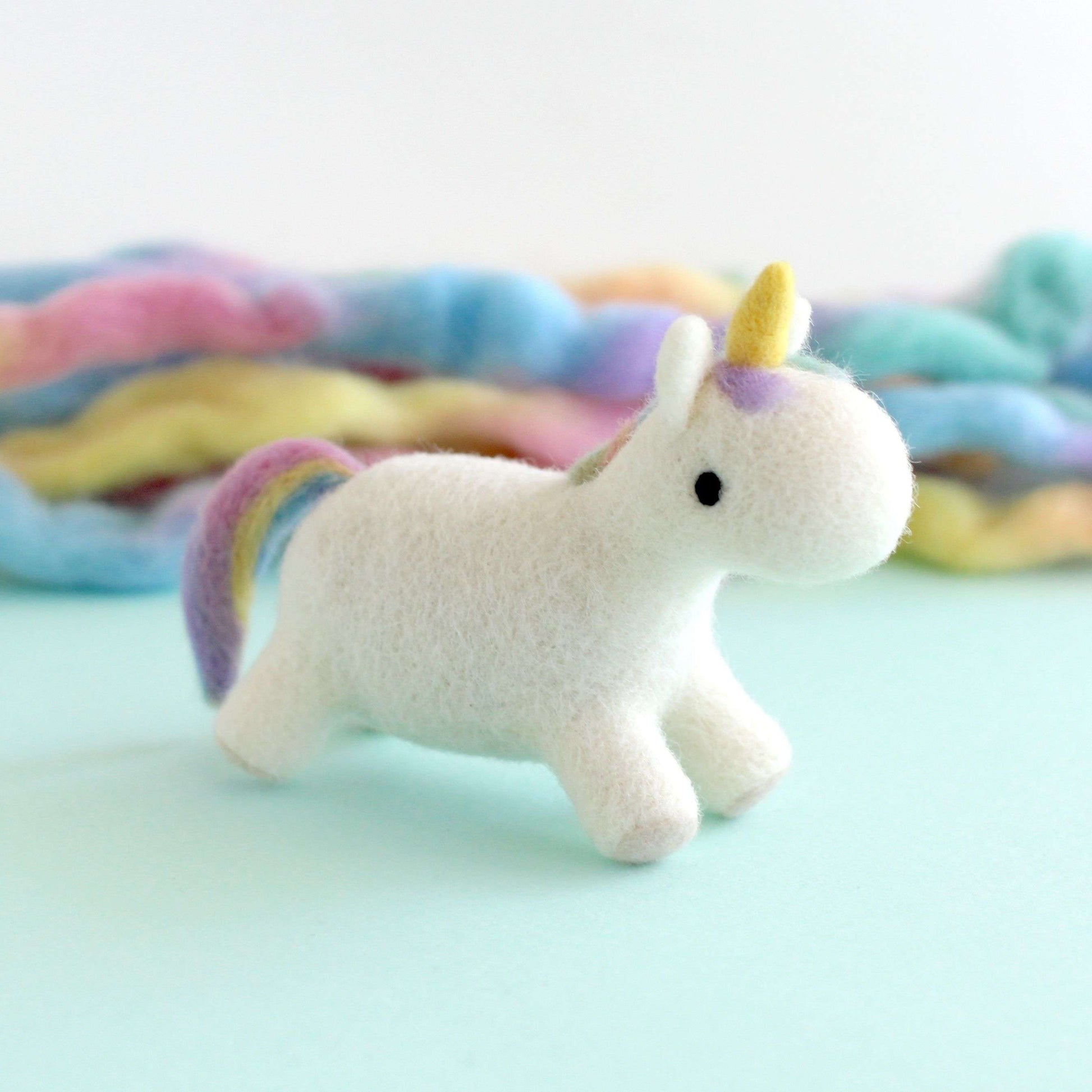 Needle Felted Rainbow Unicorn