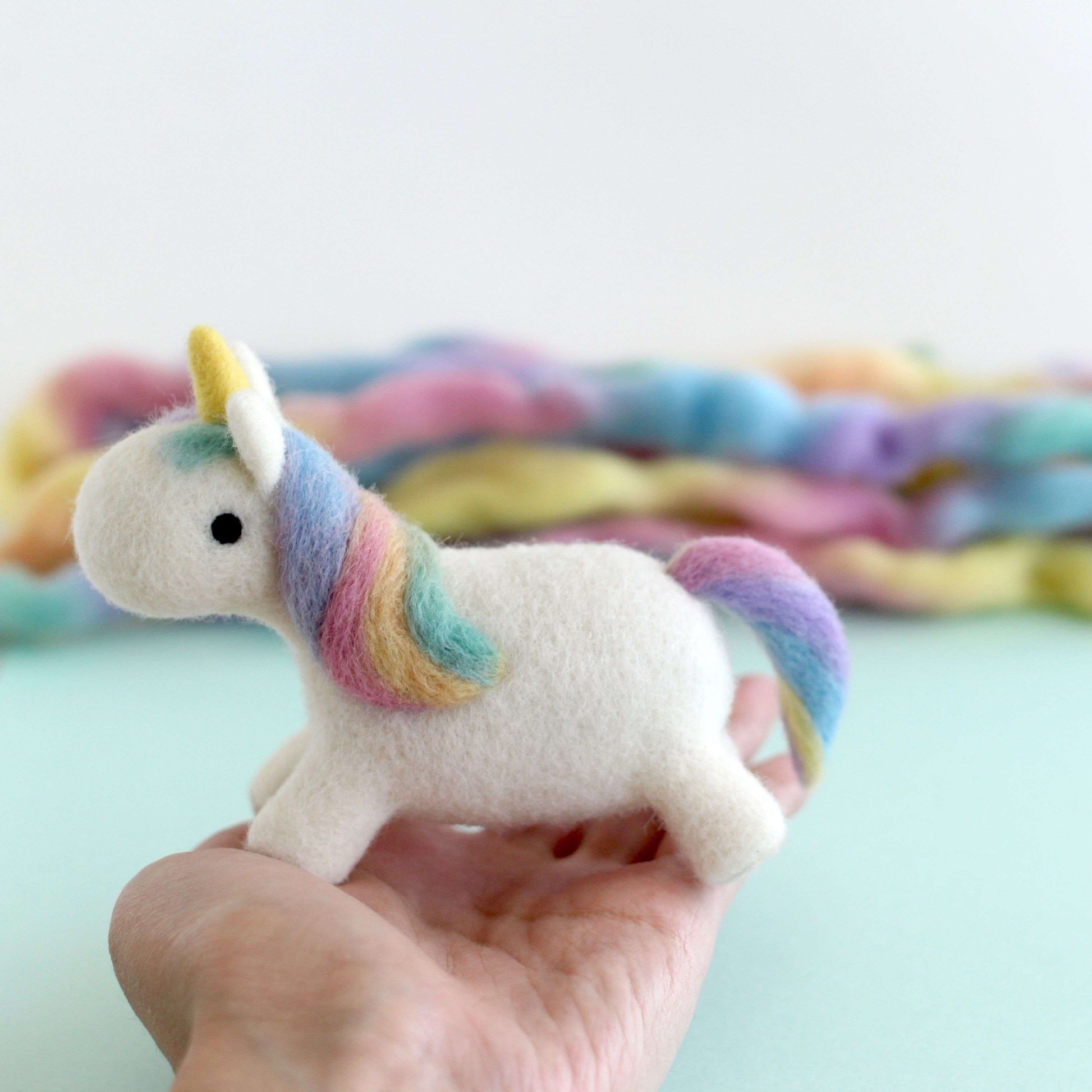 Needle Felted Rainbow Unicorn