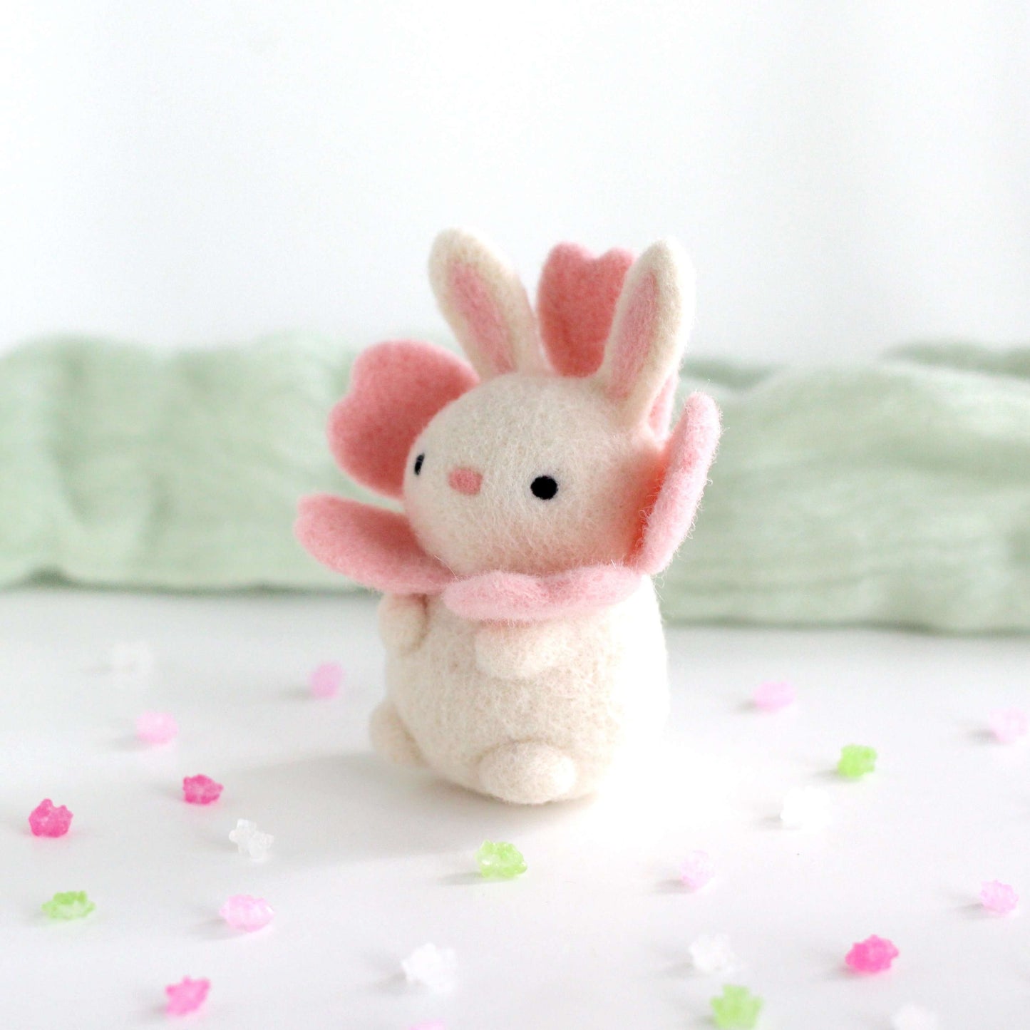 Needle Felted Sakura Bunny