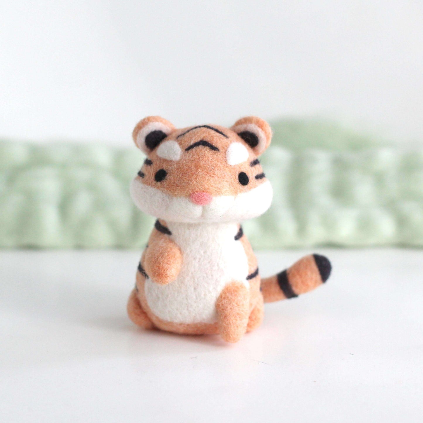 Needle Felted Sitting Tiger Cub