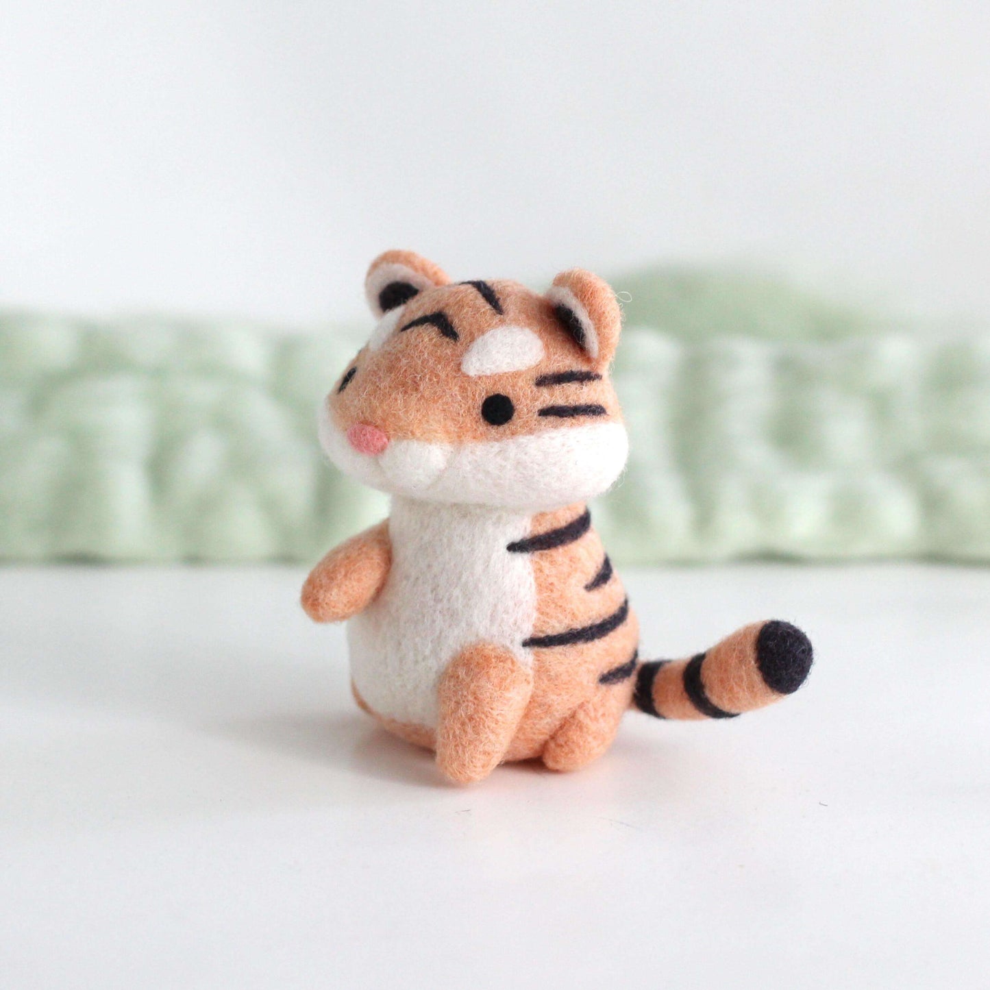 Needle Felted Sitting Tiger Cub