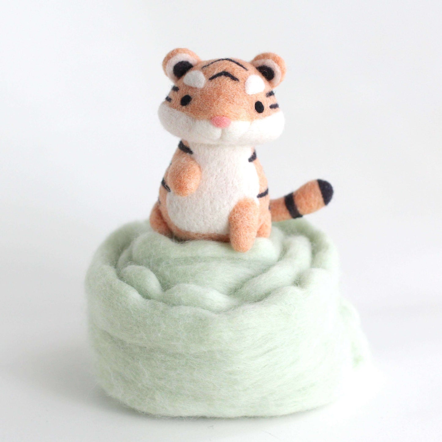 Needle Felted Sitting Tiger Cub