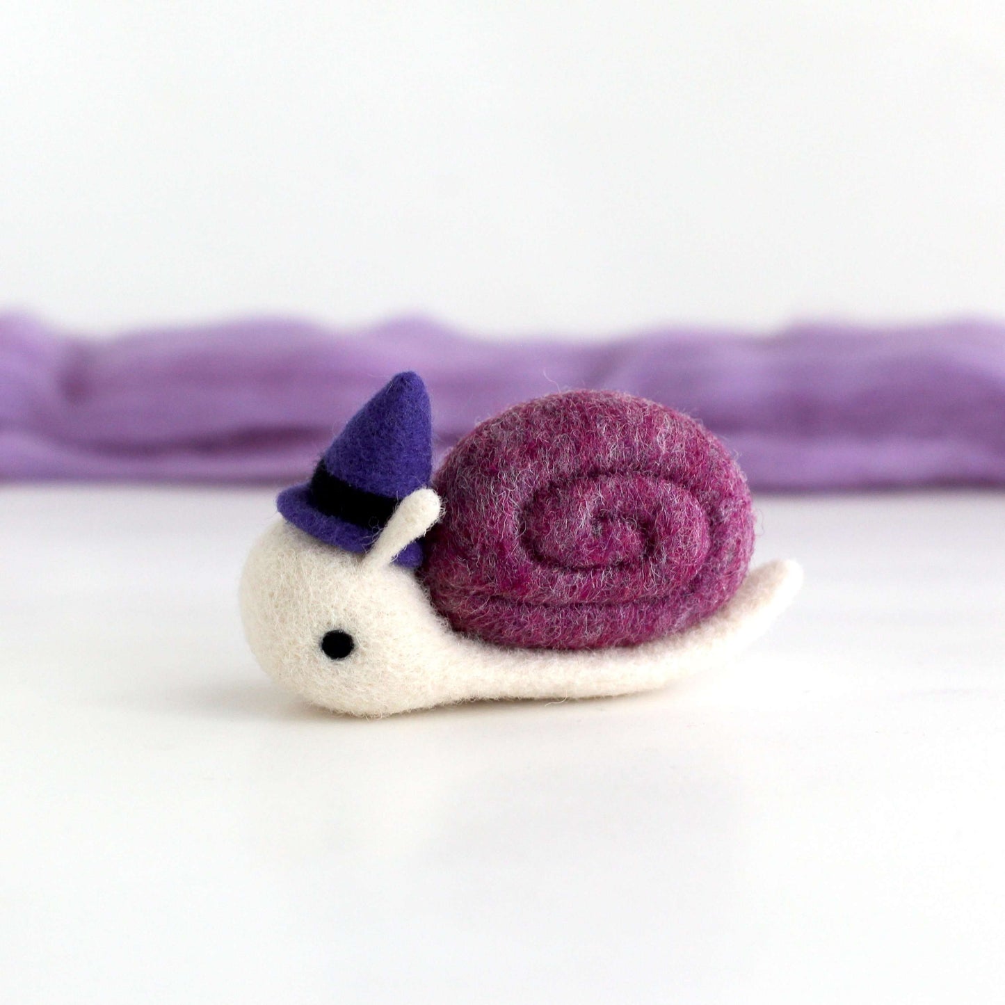 Needle Felted Snail Witch