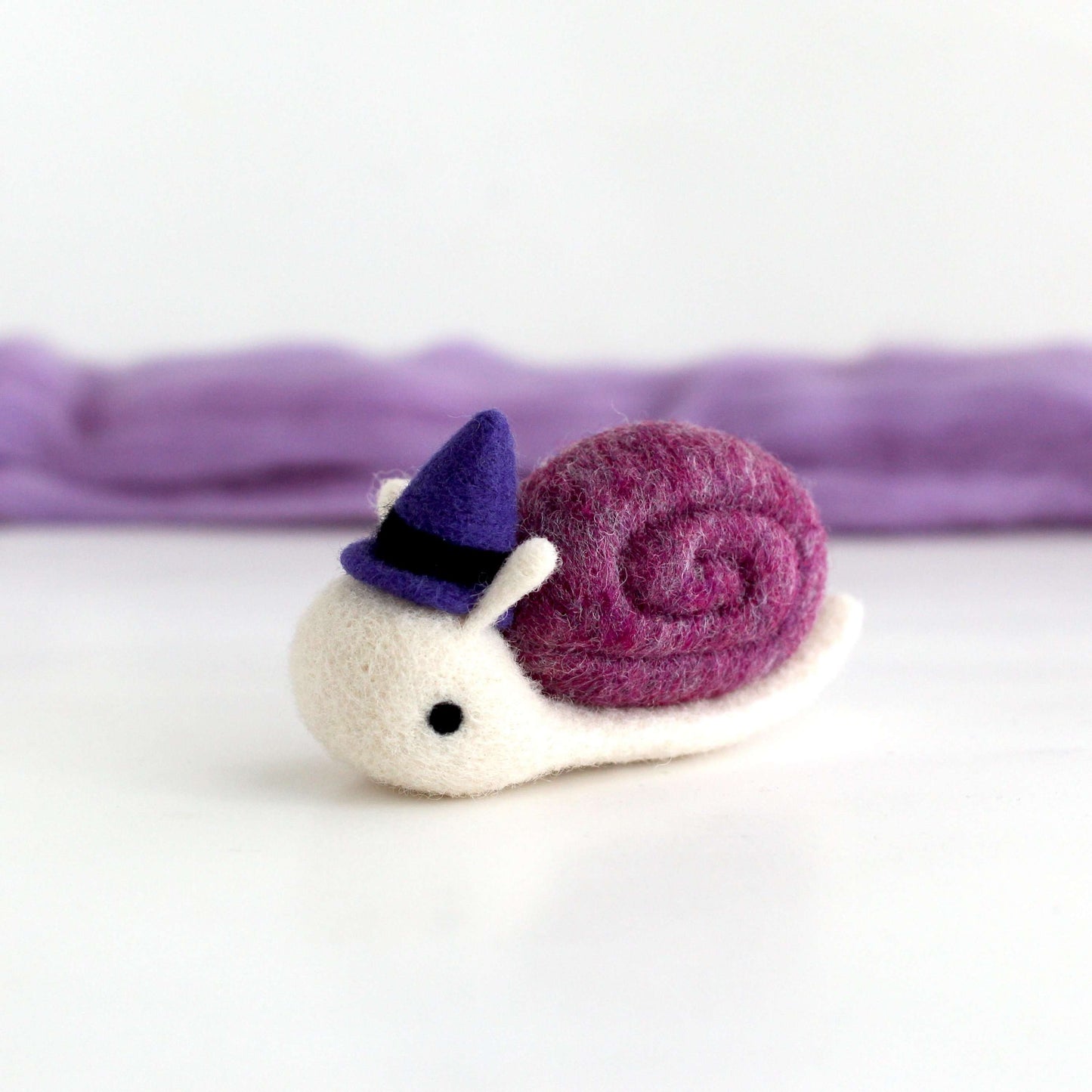 Needle Felted Snail Witch