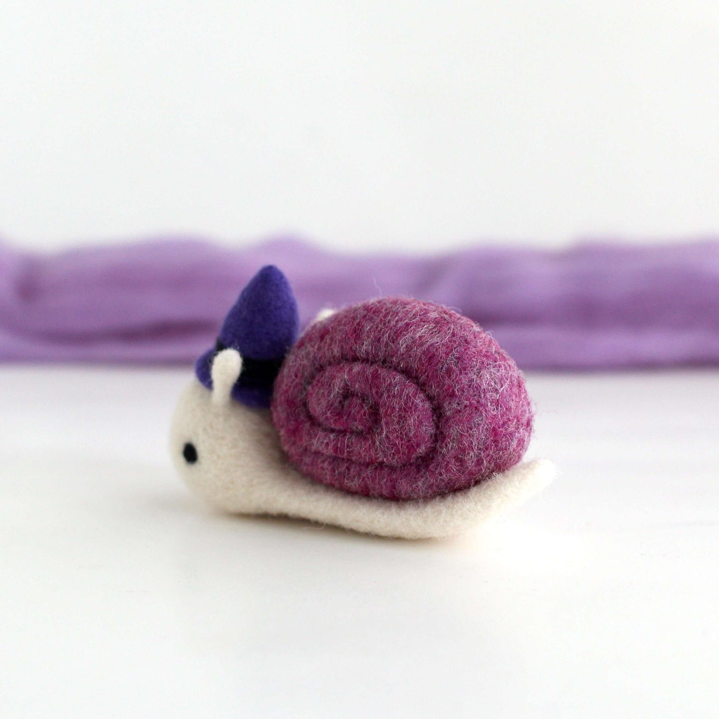 Needle Felted Snail Witch