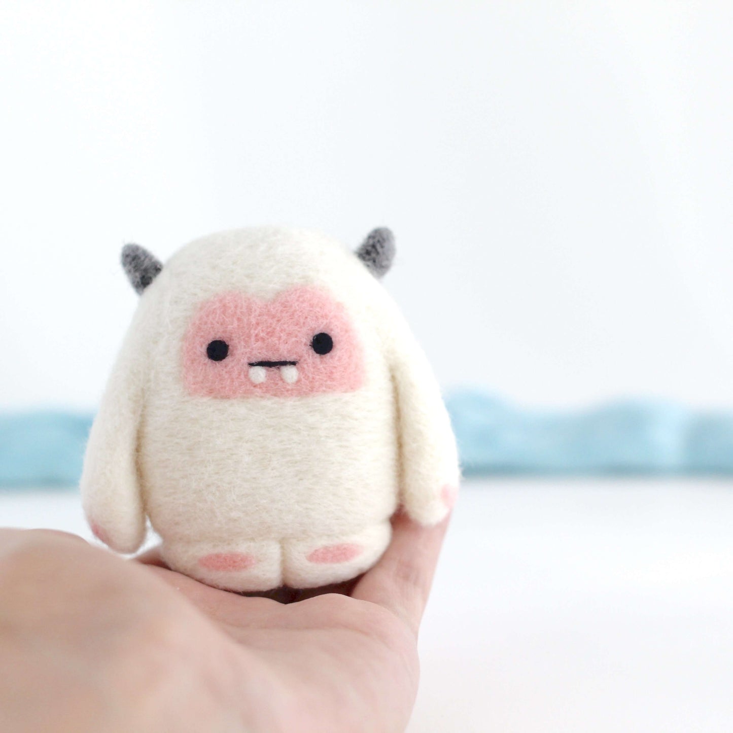 Needle Felted Yeti (Pink Variant)