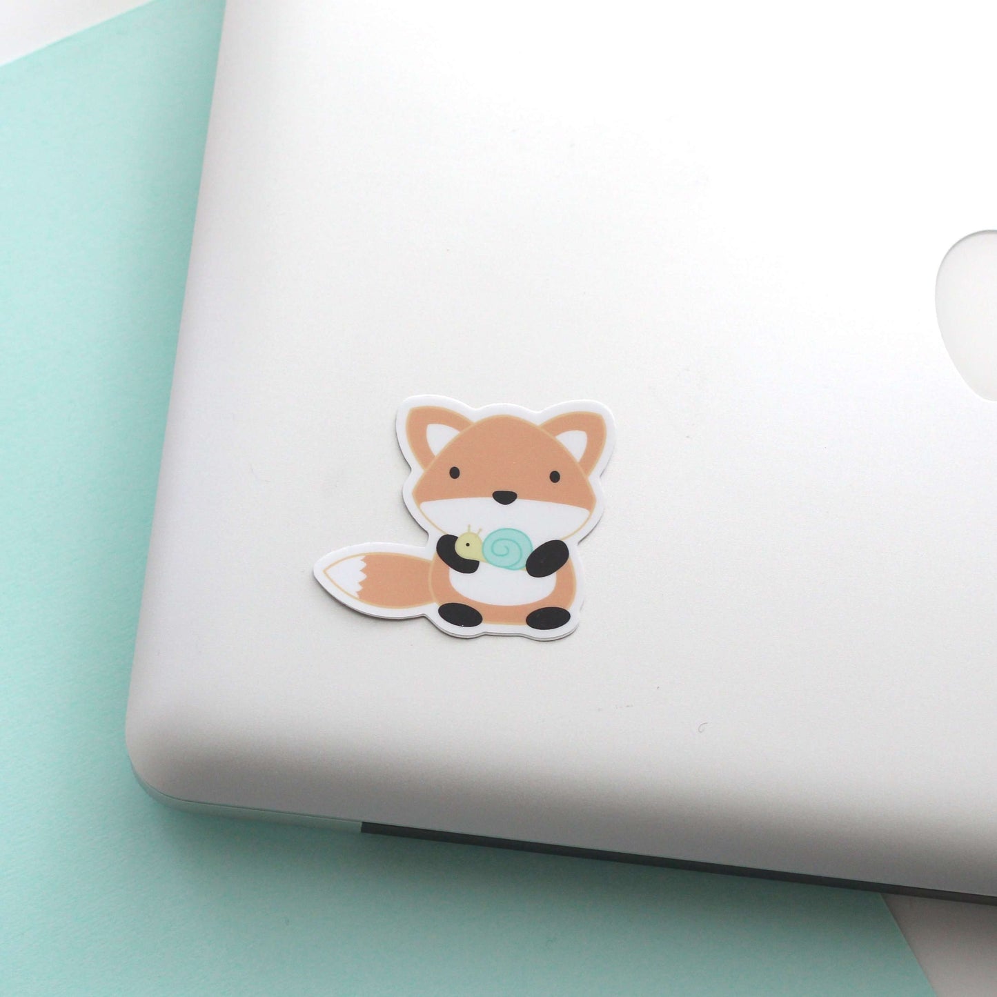 Orange Fox Vinyl Sticker - Cute Woodland Animal Stickers - Fox Stationery