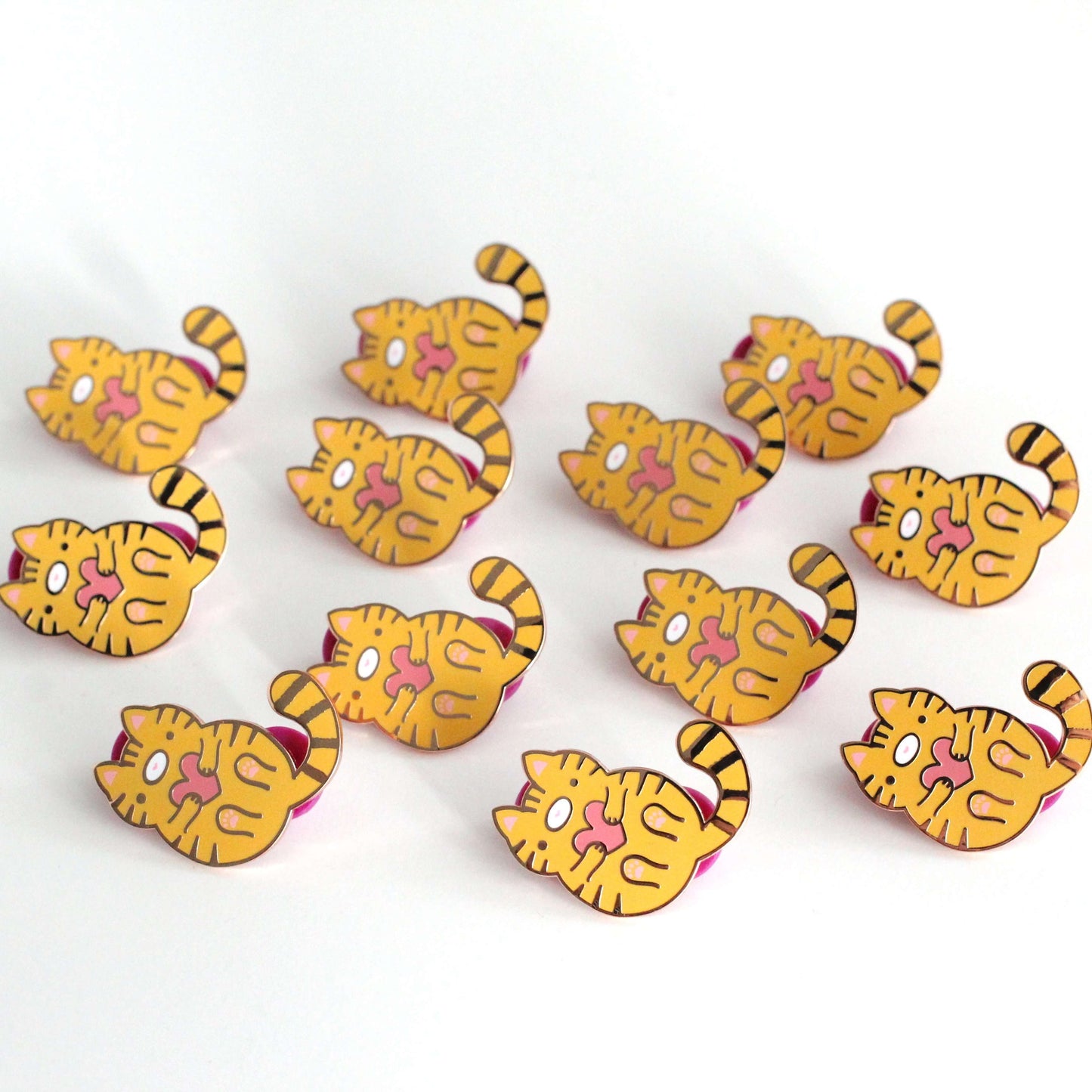 Orange Tabby Cat Enamel Pin - Backpack Pin - Orange Cat Gift