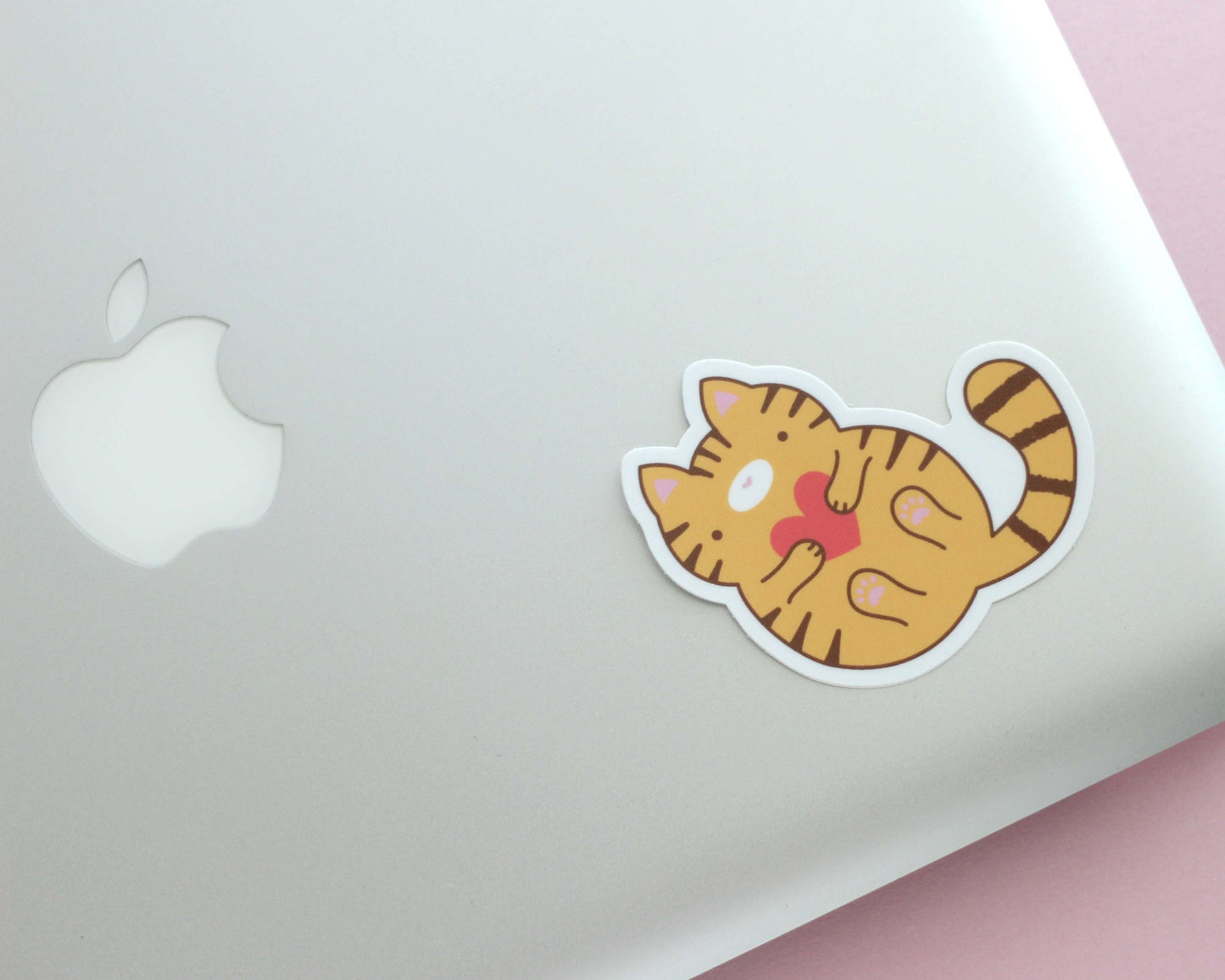 Orange Tabby Cat Vinyl Sticker - Cute Cat Stationery