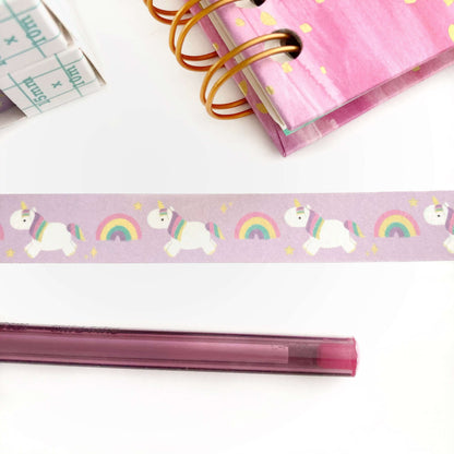 Rainbow Unicorn Washi Tape - Unicorn Stationery Gift