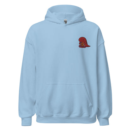 Hoodie with Cute Embroidered Raptor. Toronto Basketball Hoodie: Light Blue / S