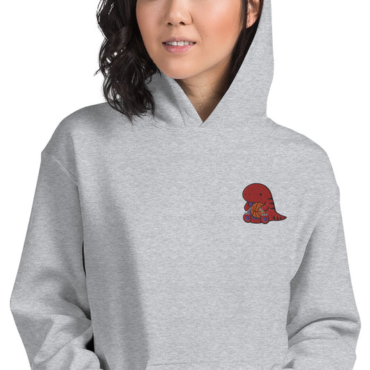 Hoodie with Cute Embroidered Raptor. Toronto Basketball Hoodie