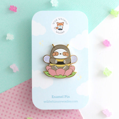 Bumblebee Sloth Enamel Pin