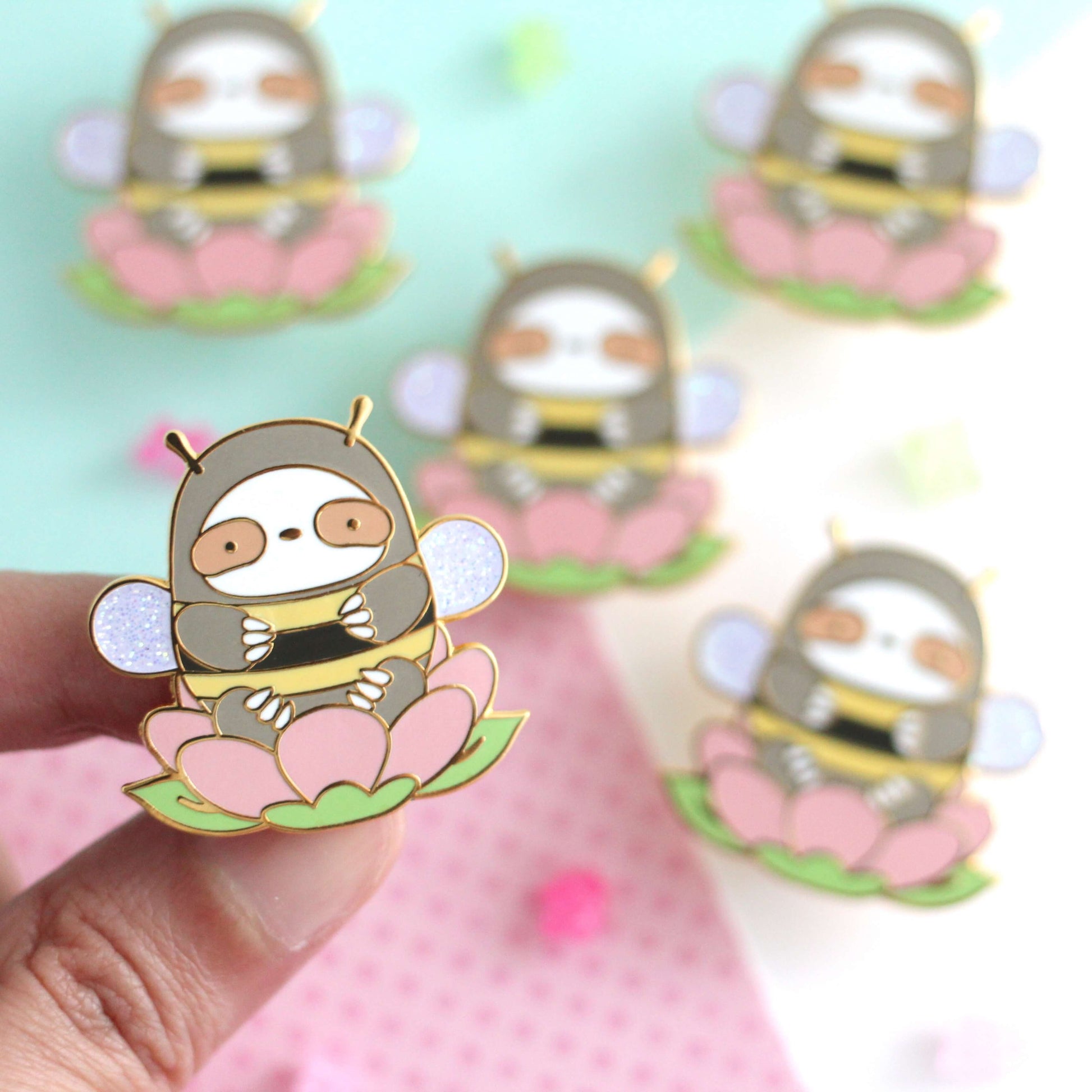 Bumblebee Sloth Enamel Pin