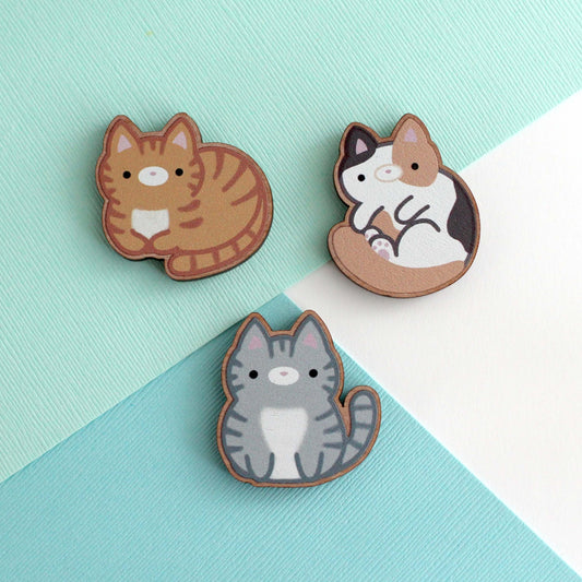 Cat Wooden Magnet Set