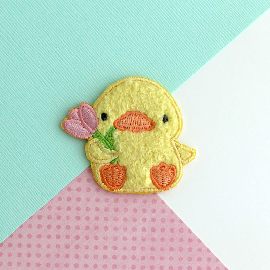 Ducky Chenille Embroidered Iron-On Patch