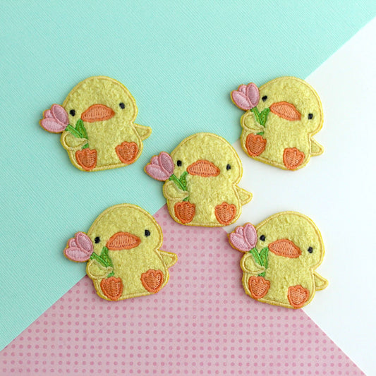 Ducky Chenille Embroidered Iron-On Patch