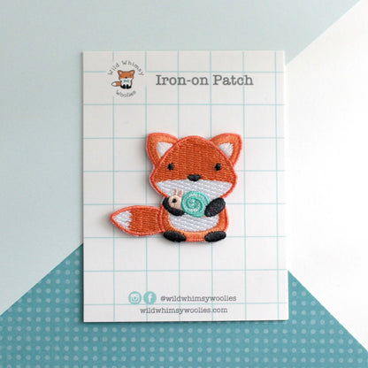 Fox and Snail Embroidered Patch