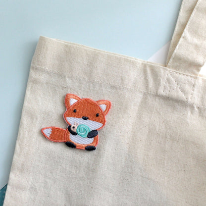 Fox and Snail Embroidered Patch