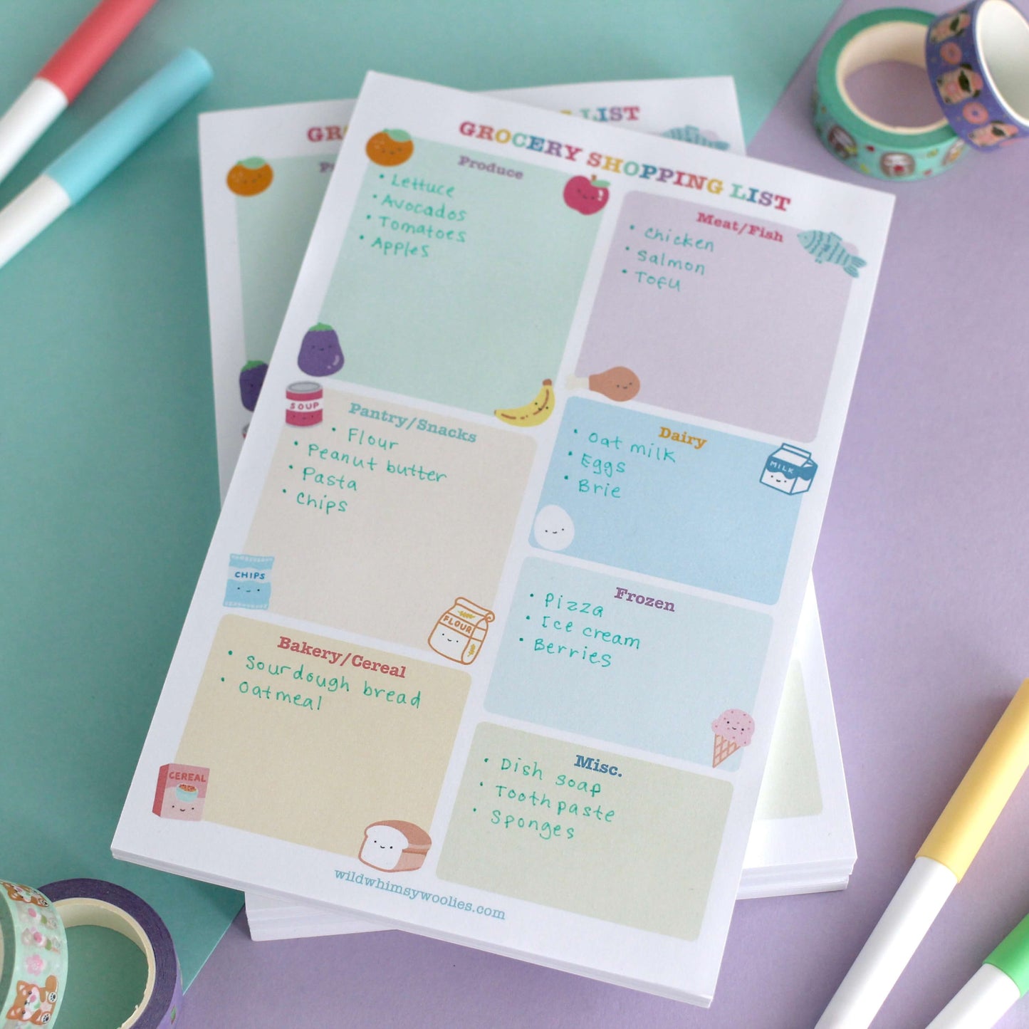 Grocery Shopping List Notepad (5.5″ x 8.5″)