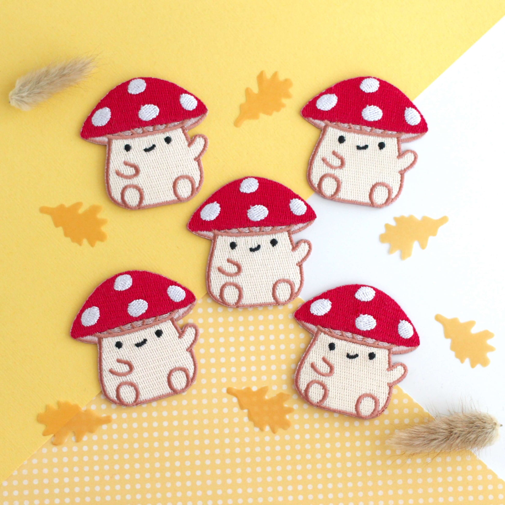 Cute Red Cap Mushroom Iron On Patch - Cottagecore Embroidered Patch