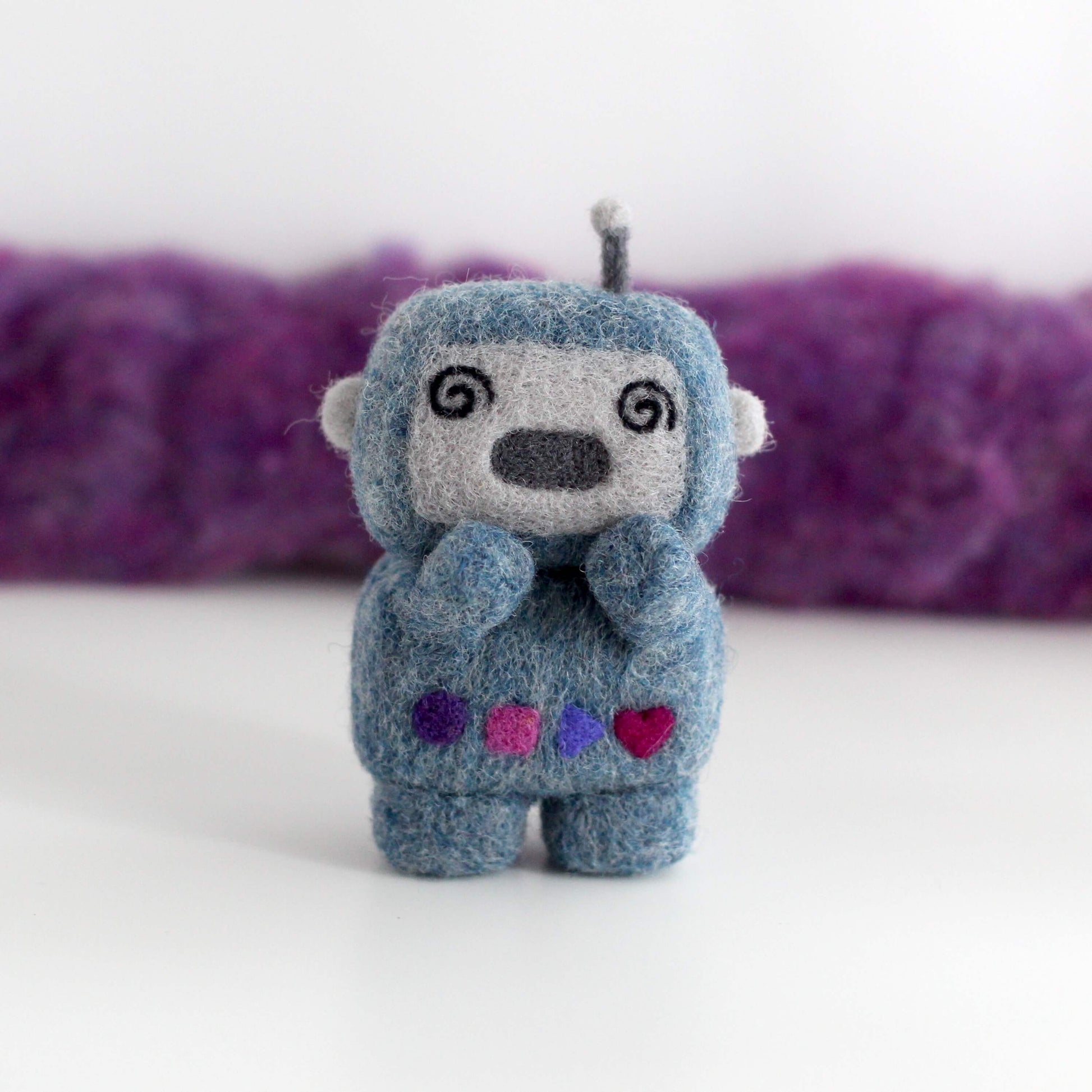needle felting monsters Needle Felted Algorithm Monster Robot