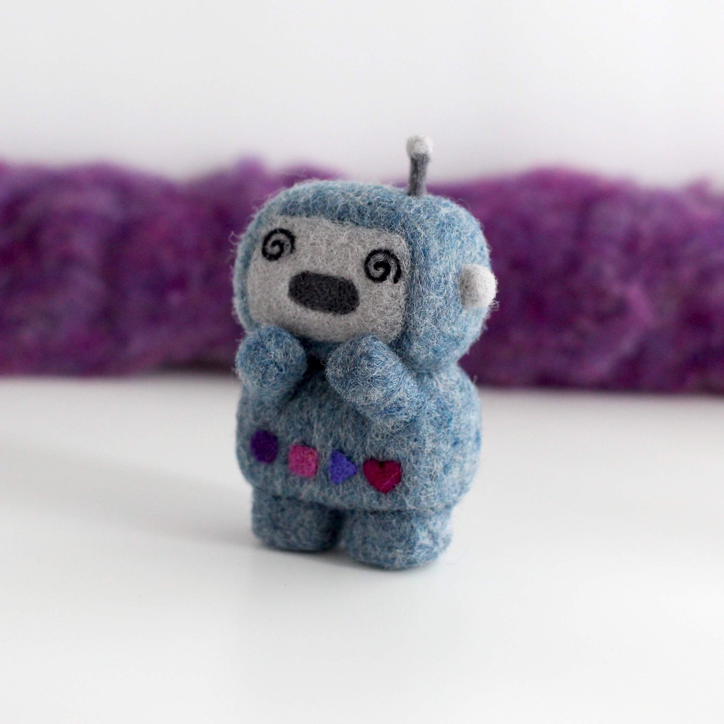 Needle Felted Algorithm Monster Robot